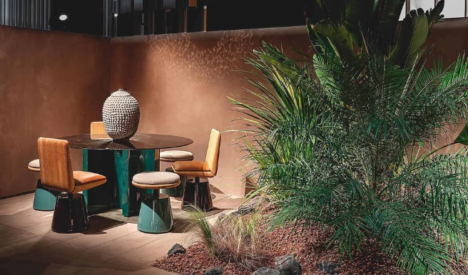 The post-modern eclectic style of the Dharma collection by Baxter Outdoor