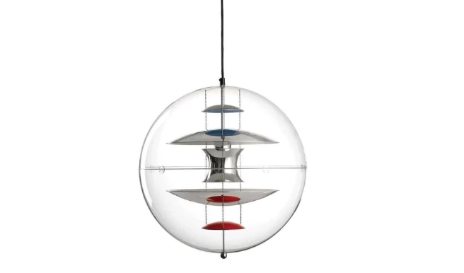 Iconic Sculptural Pendant Lamp: Verpan Globe Alu