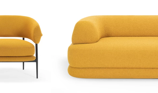 Soft Bumper Sofa and Nena Chair by Zanotta