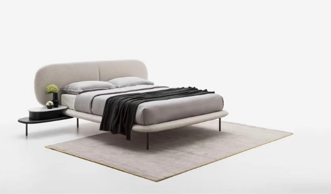 The Organic Lines of Neyõ, the Upholstered Bed by Alf DaFrè