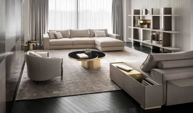 Arredare il living room con la collezione Nautilus by Rugiano