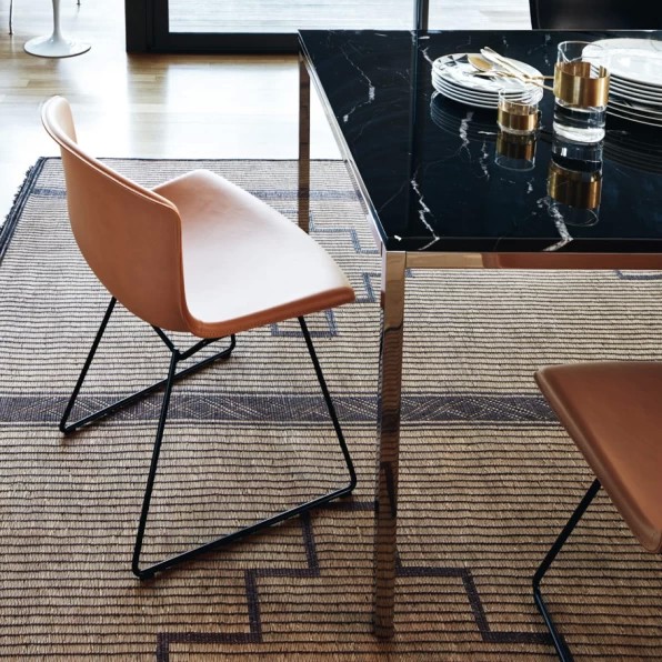 Knoll Bertoia Leather-Covered Side Chair